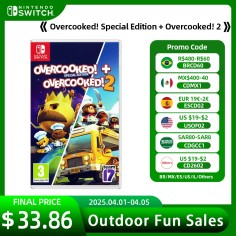 Overcooked! + Overcooked! 2 - Stander Edition Nintendo Switch Game For Nintendo Switch OLED Lite  Physics Game Ink Cartridge